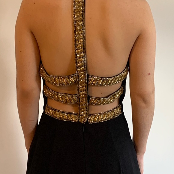 A.J. Bari Vintage Gown with Beaded Straps - Picture 14 of 16